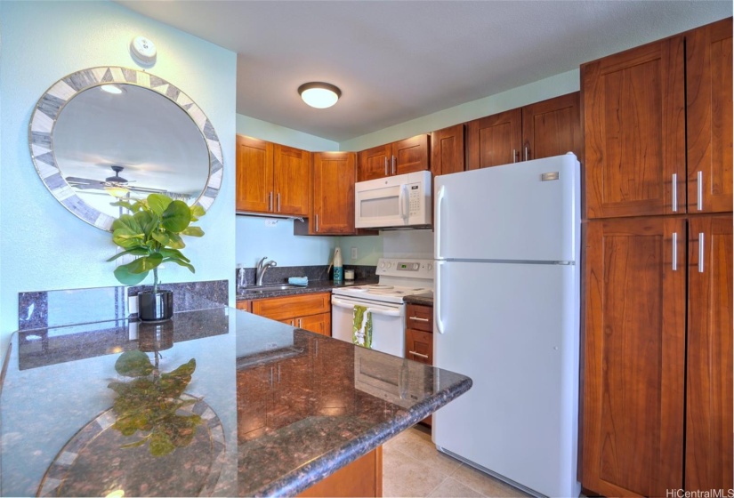 Kitchen with stone countertops