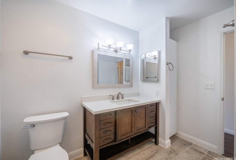 Renovated Hallway 2nd full bath with extra linen storage