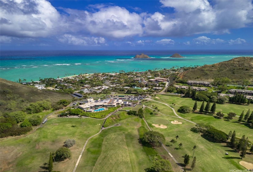 Ideal location next to Mid Pacific Country Club that is only available to a few properties in Lanikai.