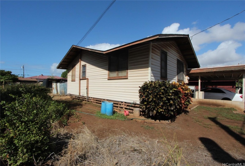 Front looking towards the house