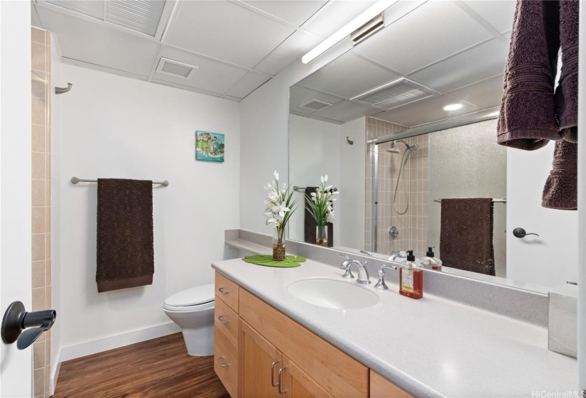 PRIVATE, FULL GUEST BATHROOM.