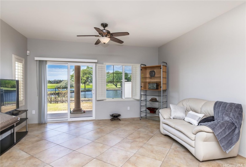 Living Room Opens to Extended Covered Lanai