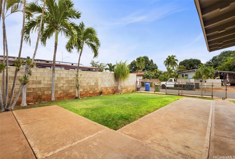 Lots of front yard space for entertaining guests.