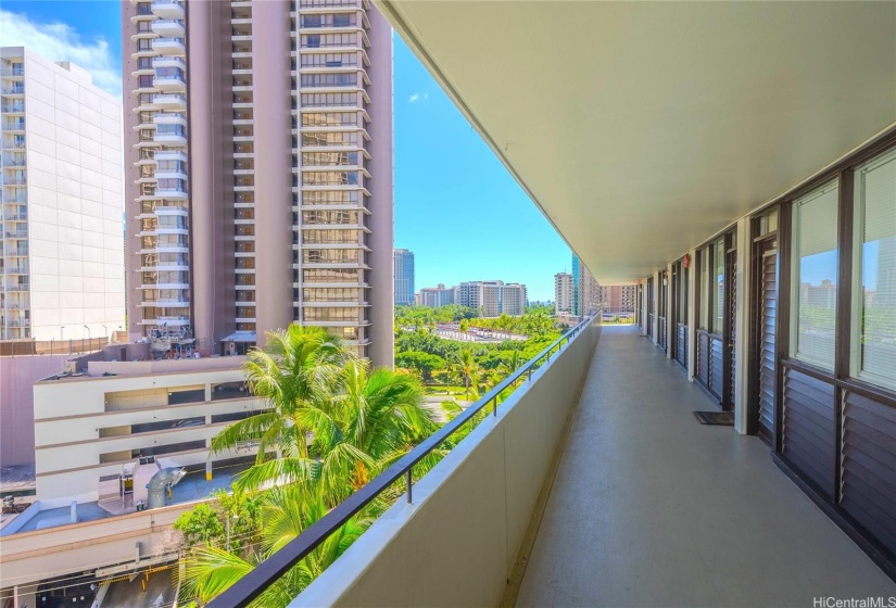 Your view when entering and exiting your apartment.