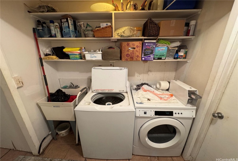 Downstairs: Laundry Area