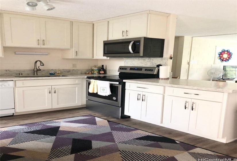 Kitchen with stone countertops