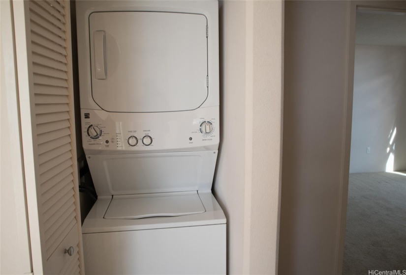 Washer and clothes dryer in the unit