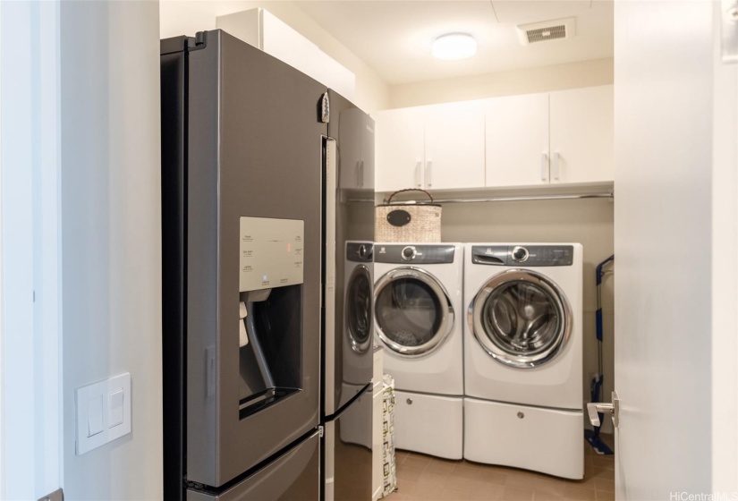 2nd refrigerator in the laundry room.