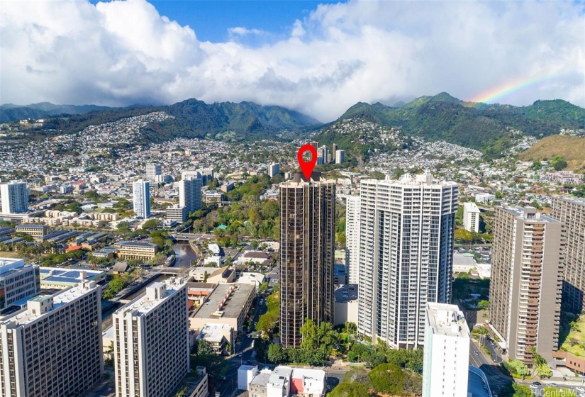 Centrally located in downtown Honolulu.