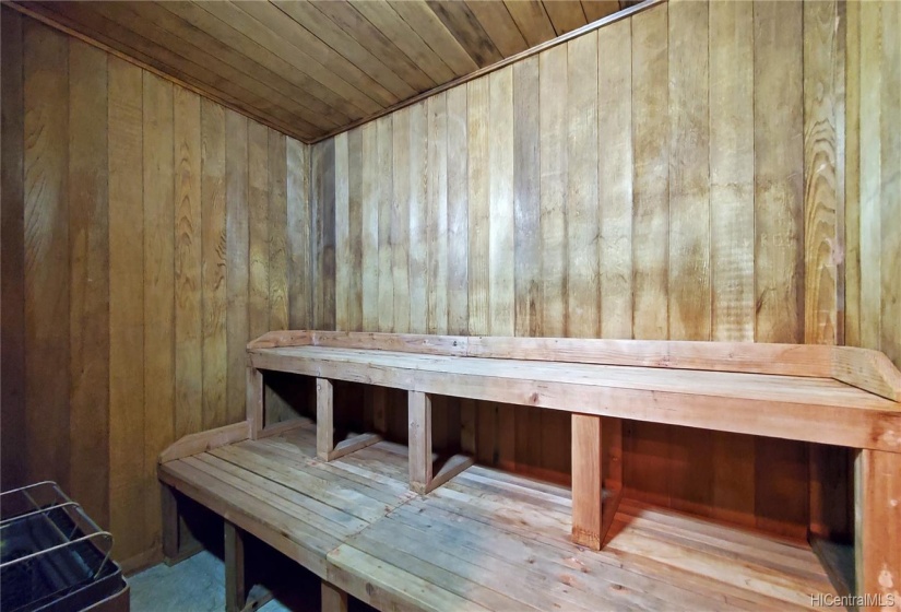 Roof top sauna room