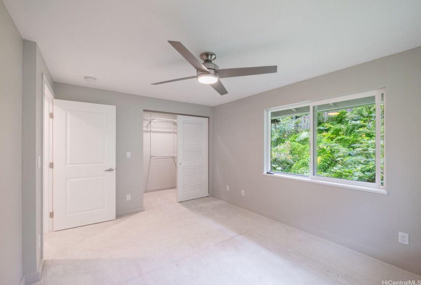 Larger, deep closet in bedroom 2.