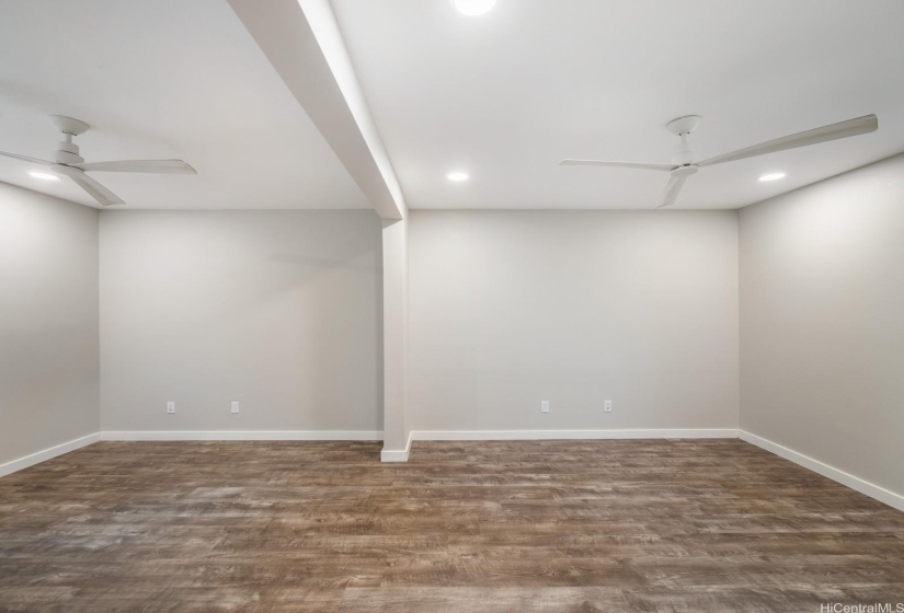 XL living room space down the hall from the kitchen.