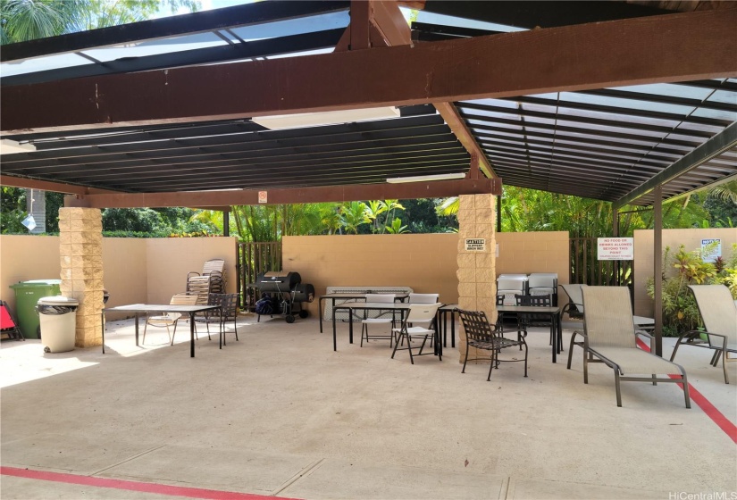 BBQ area by the pool