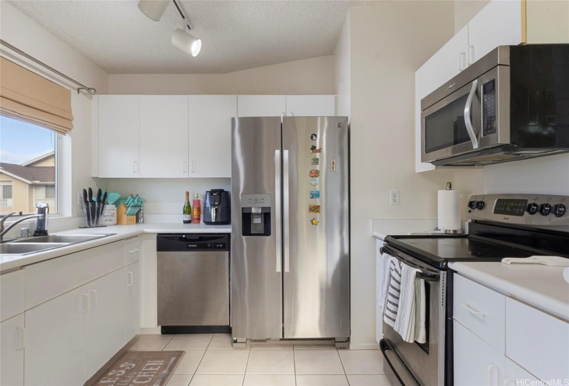 Kitchen with Stainless Steel Appliances.