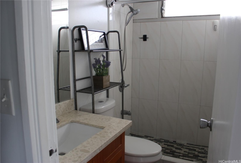 Updated full bathroom.