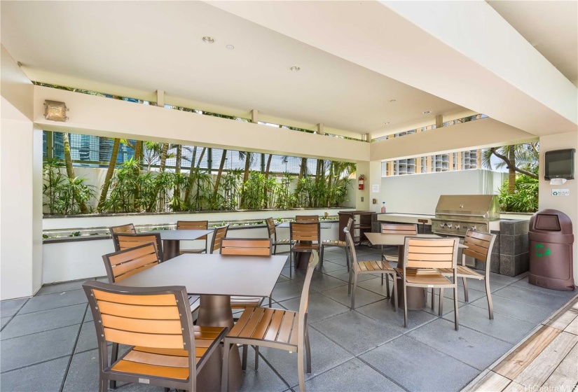 One of 5 BBQ cabanas