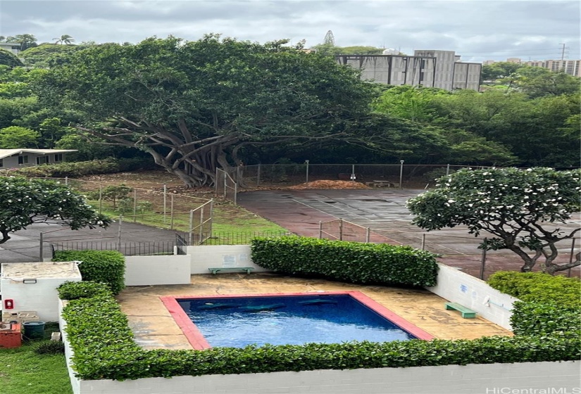 Pool and tennis courts.