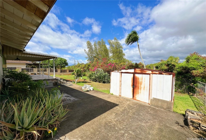 Backyard and shed