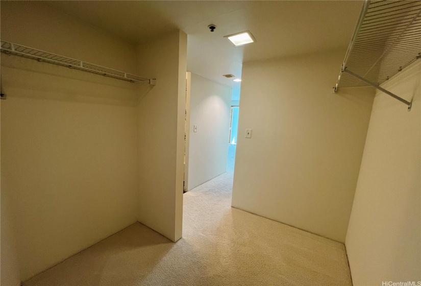 walk-in closet in the primary bedroom