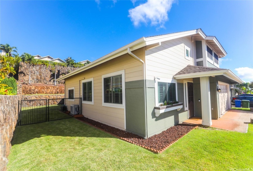 Fully gated on both sides of the house.