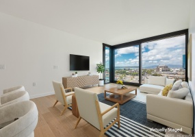 Living room *Enhanced photo Visually staged