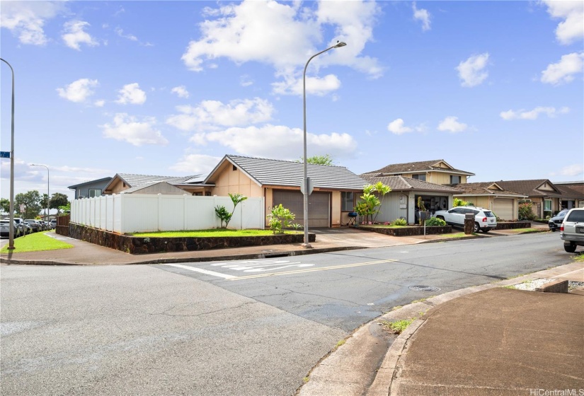 Corner lot house with plenty of street parking close by!