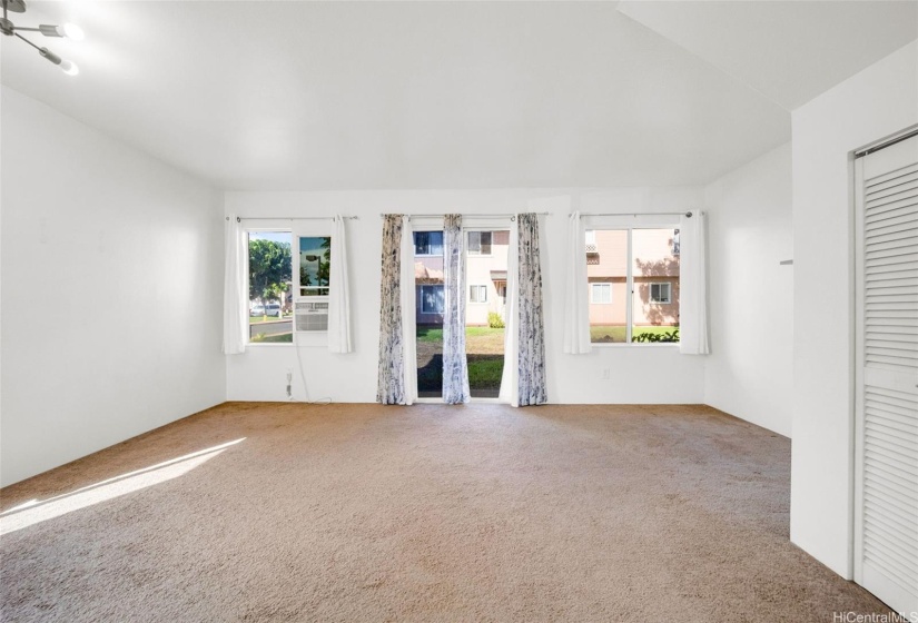 Living Room with the back sliding door