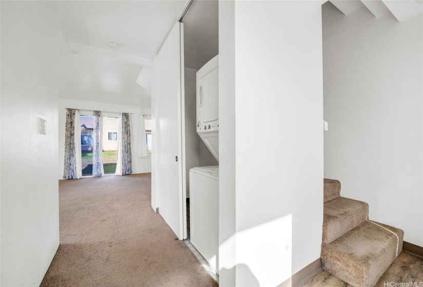 Hallway and stairs entering the unit