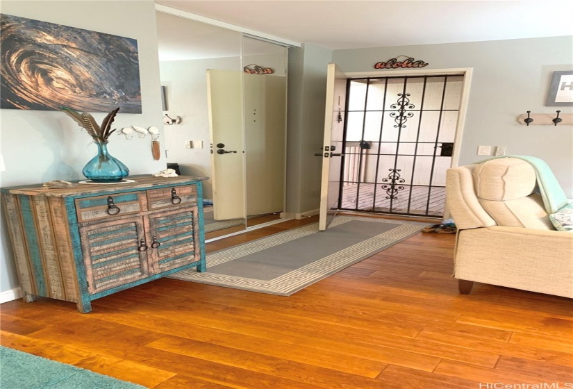 Entry Area with full size mirror doors