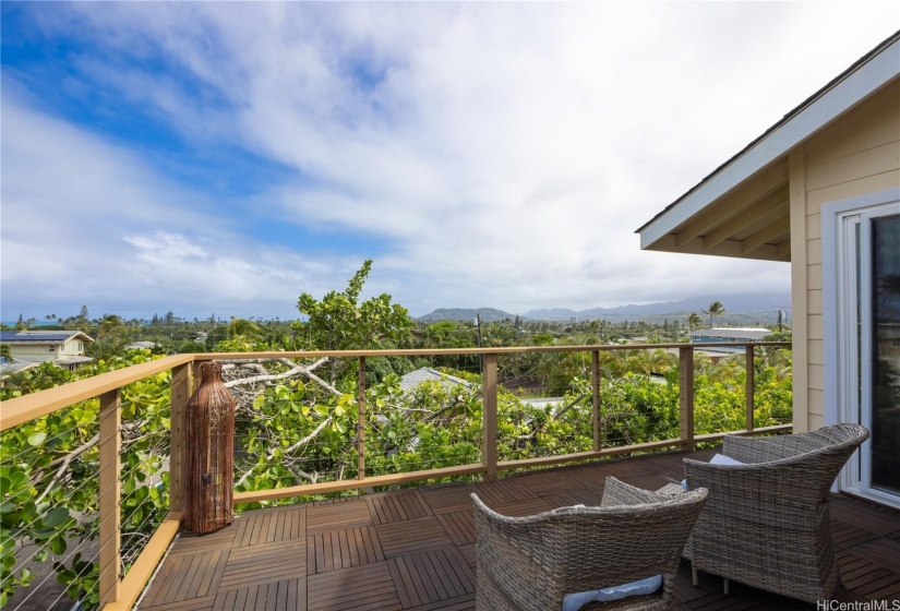 Mountain, ocean, and garden views from the wrap around lanai