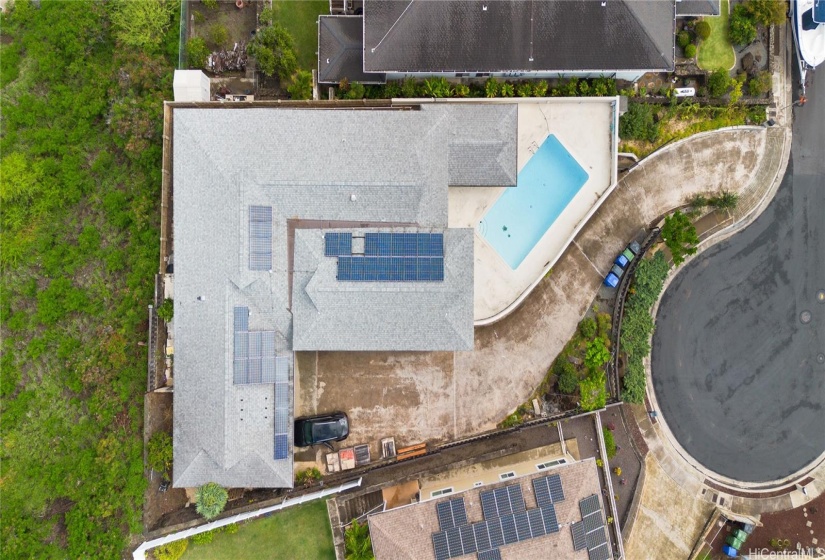 Aerial views- 31 PV panels