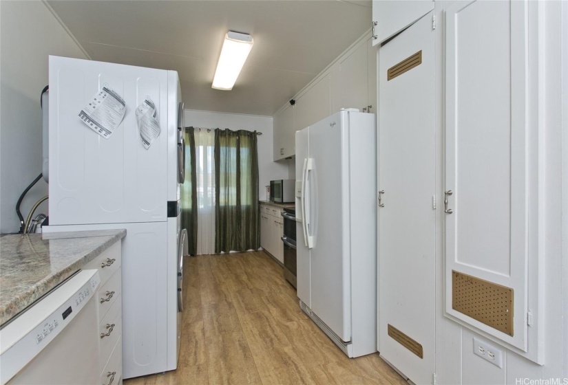 Kitchen and laundry area of main house