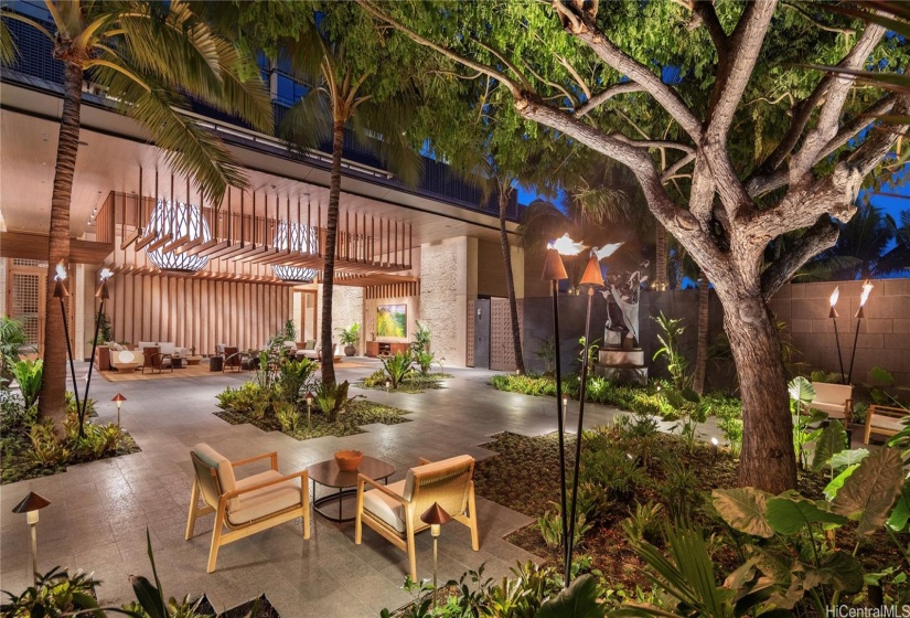 Ground floor lobby garden area