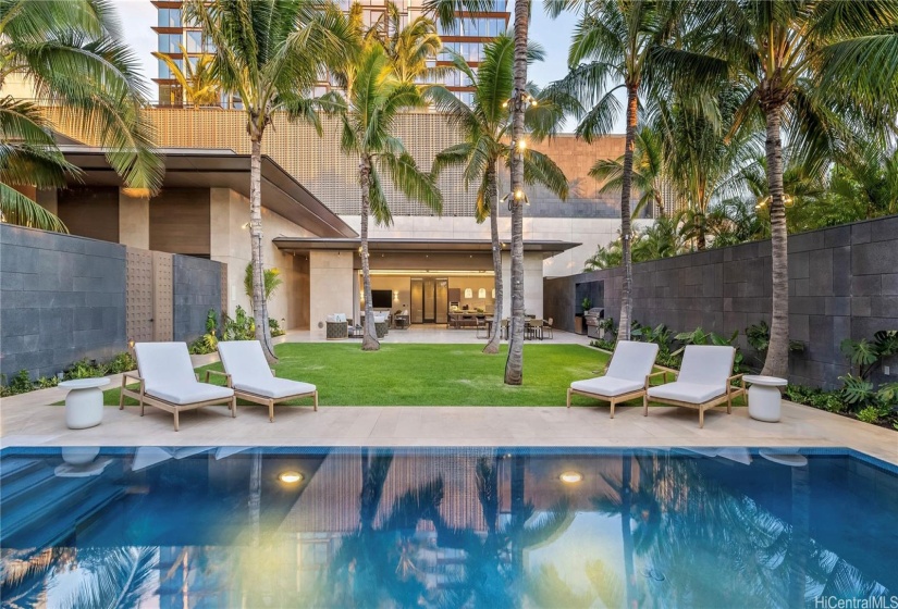 The Lauhala Pool house