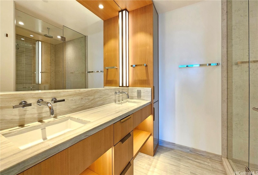 Primary Bathroom with dual vanities