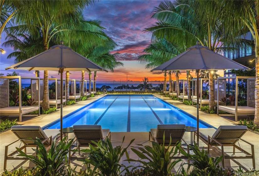 Lap swim pool on the sunrise terrace