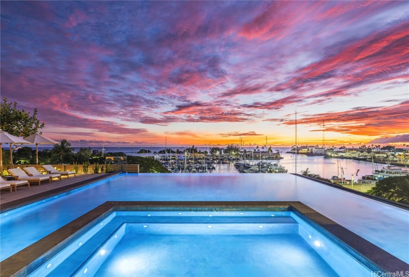 Hot Tub at sunset