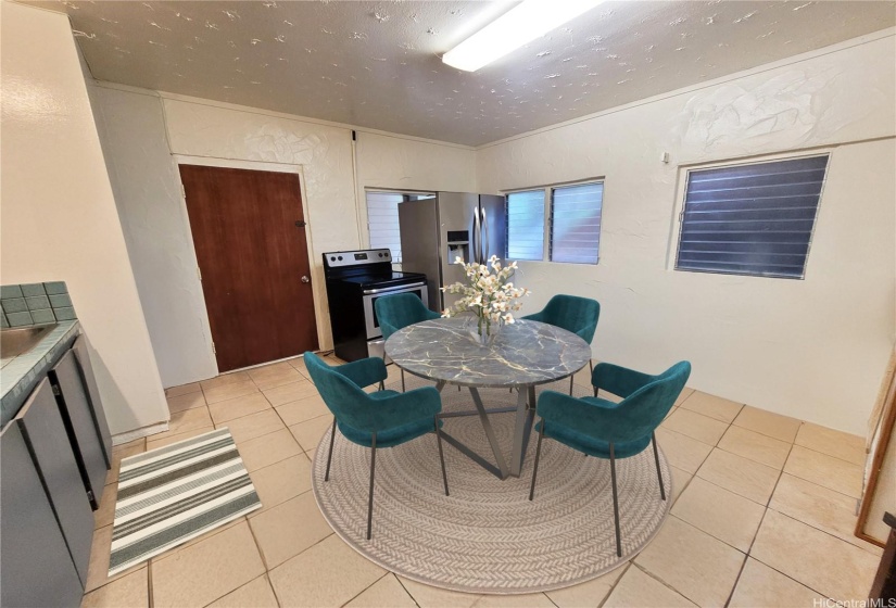 Downstairs Kitchen. Virtually staged.