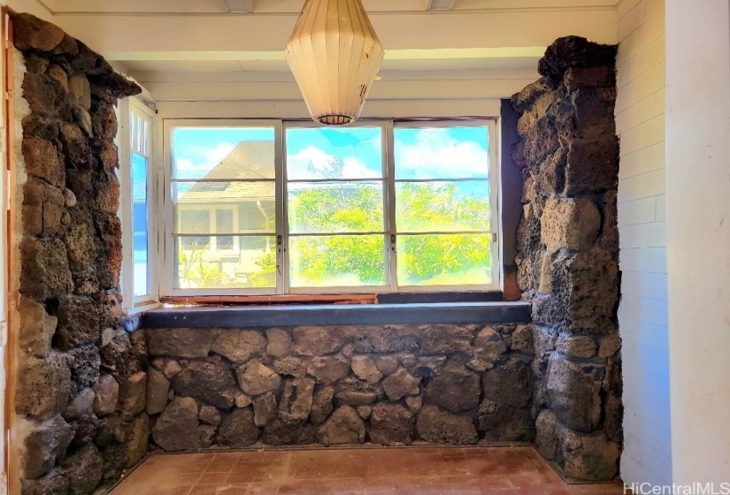 Lava rock entry