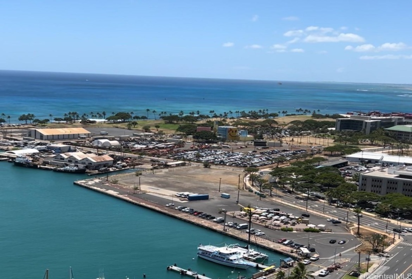 View straight out from the unit