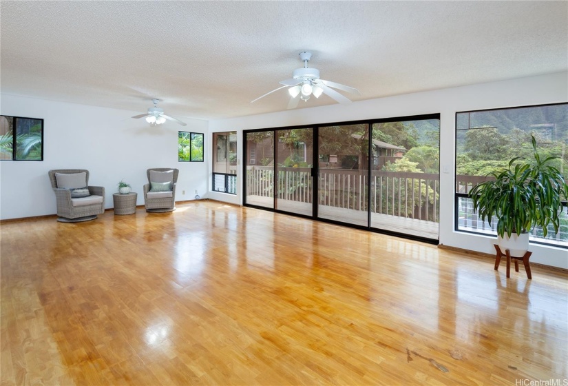 There are hardwood floors throughout
