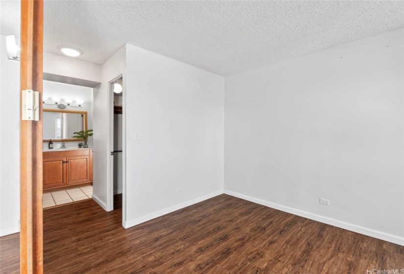 Walk in closet just before the bathroom on the right.