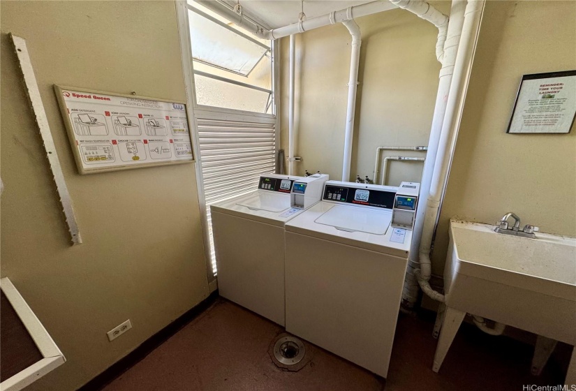 Community laundry on each floor