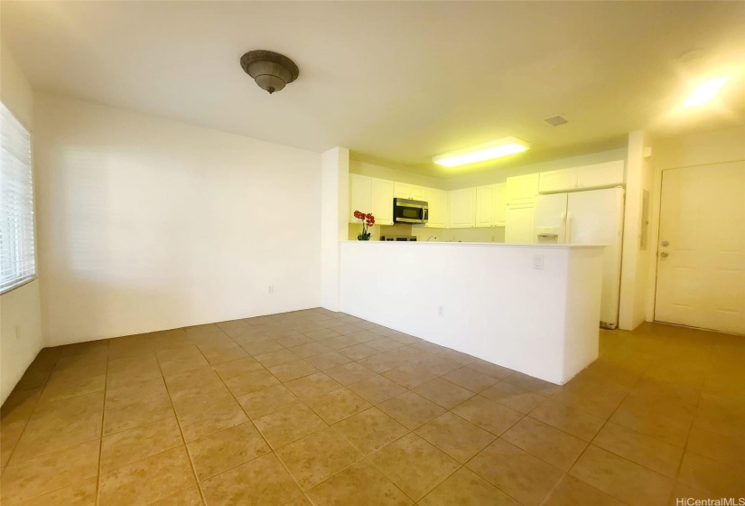 SEPRATE DINING AREA WITH CERAMIC TILE FLOORS