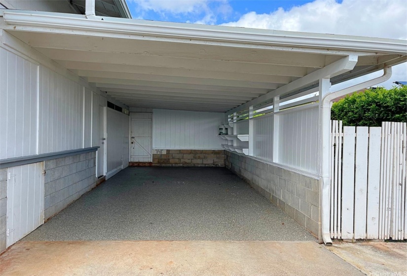 Epoxy finished garage floor.