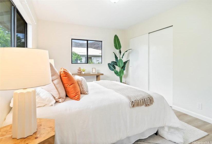 Primary bedroom with closet space