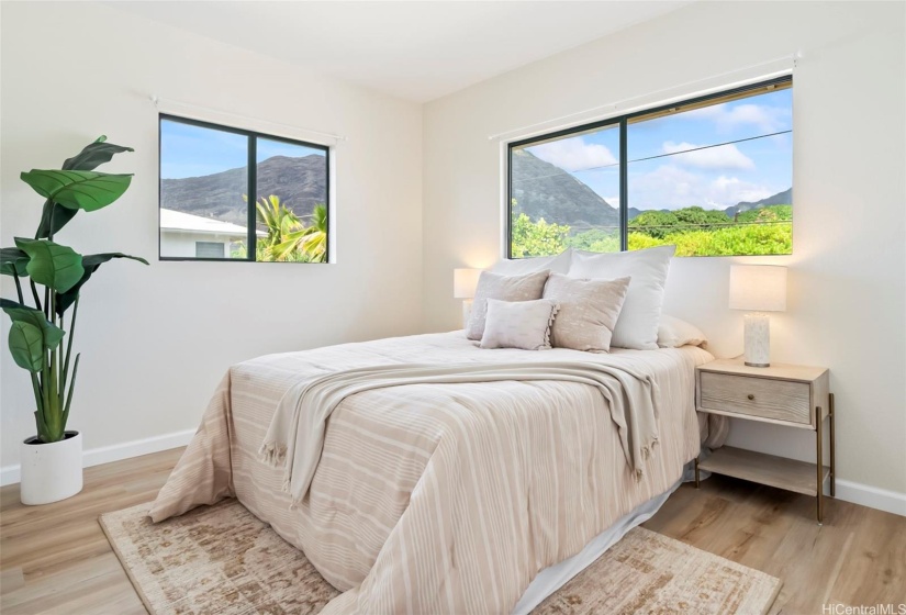 Second bedroom Mauka facing