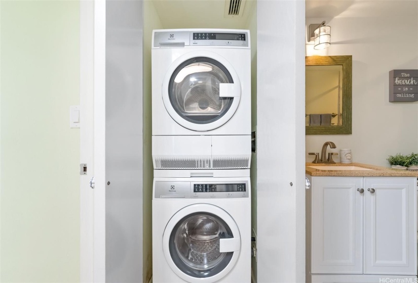 Washer and dryer in unit