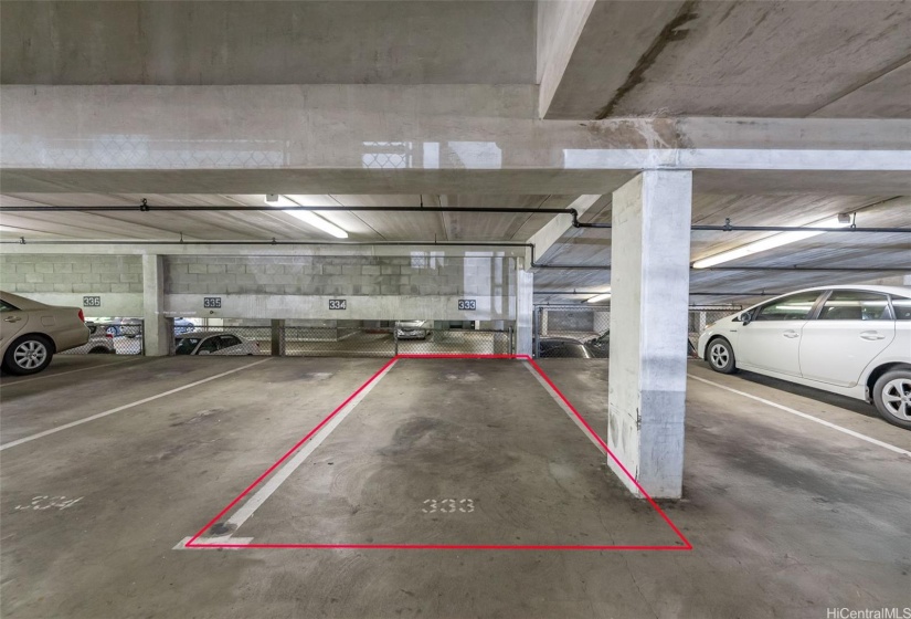Parking stall #333 on the fourth floor included with the unit