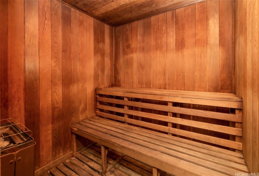 A sauna to relax away any stress